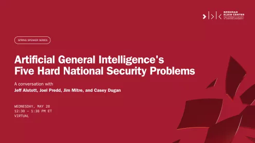 Artificial General Intelligence's Five Hard National Security Problems