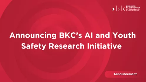 Announcing New Research Initiative Focused on AI and Youth Safety