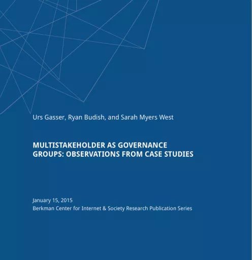 Multistakeholder as Governance Groups: New Study by Global Network of Internet and Society Centers